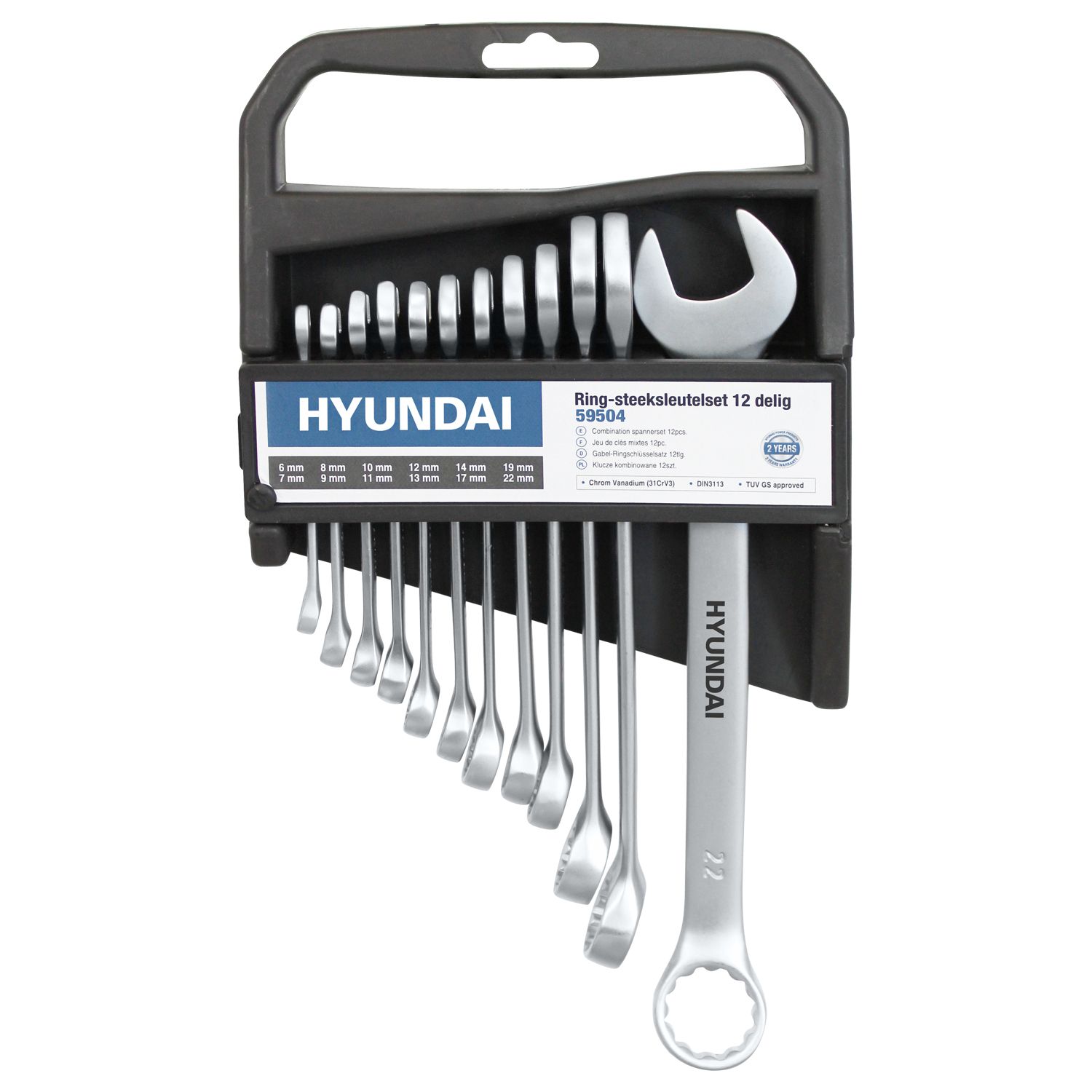 HY-59504 | Hyundai | Set 12 chei combinate 6-22 HYUNDAI HY-59504 Set 12 chei combinate 6-22 HYUNDAI HY-59504