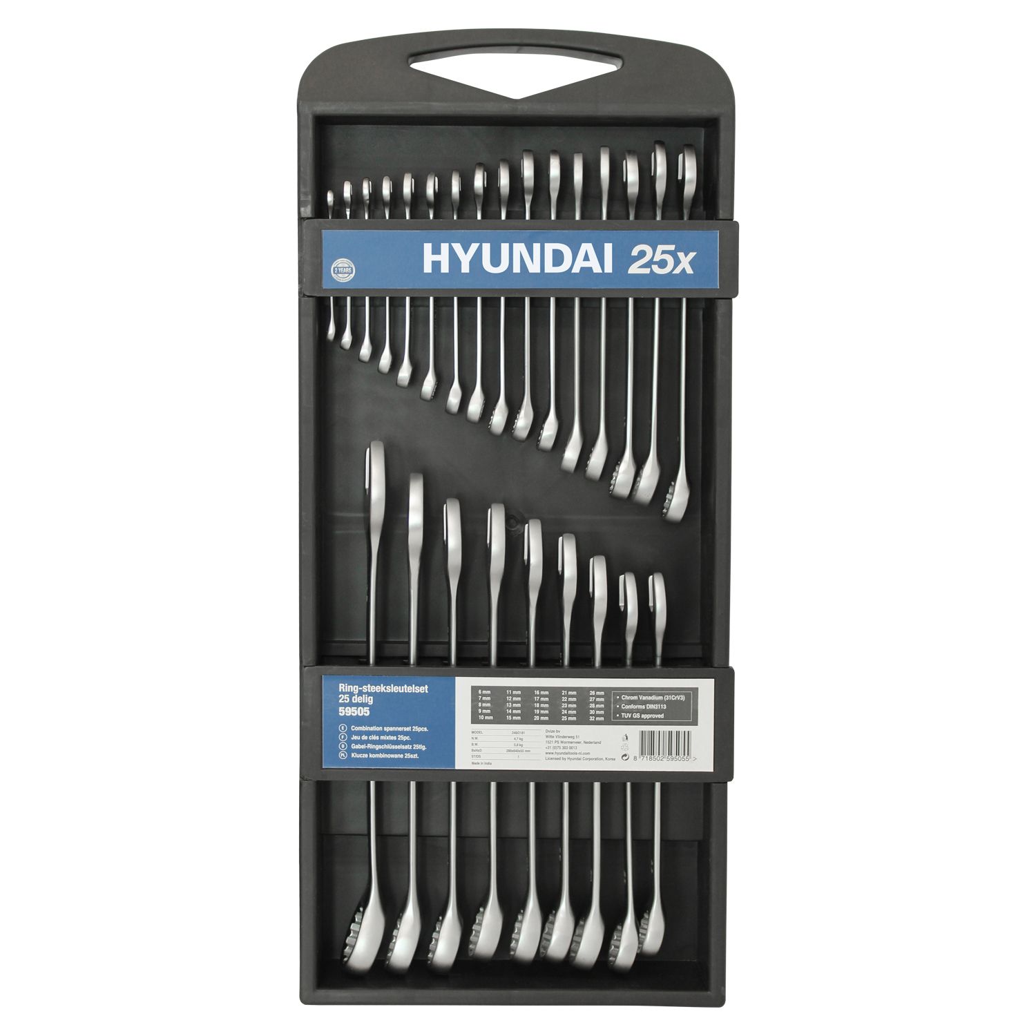 HYUNDAI HY-59505 - set 25 chei combinate 6-32 – Hyundai HY-59505