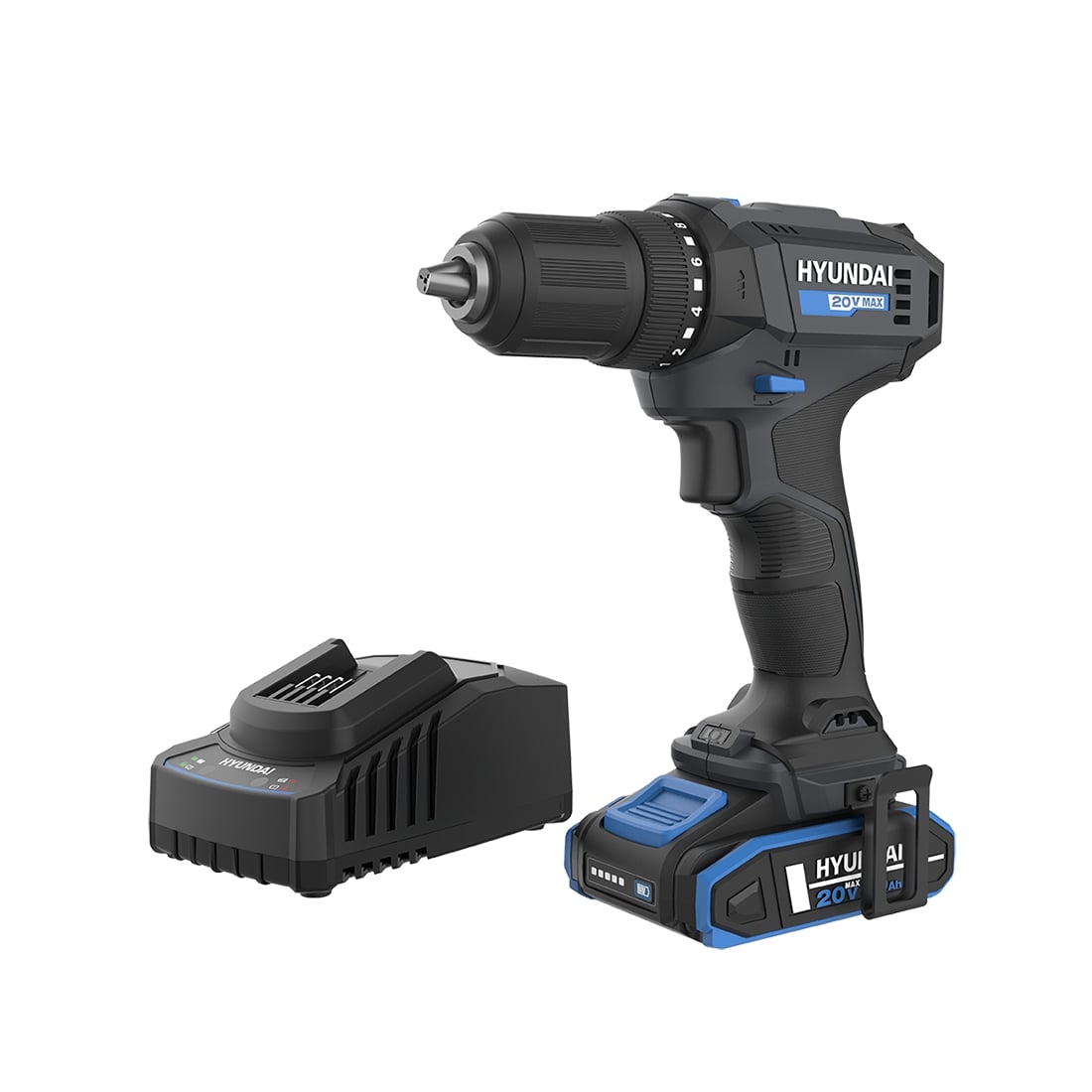 Masina de gaurit cu acumulator 20V 2ah Hyundai DD20S-40TT + incarcator – Hyundai DD20S-40TT