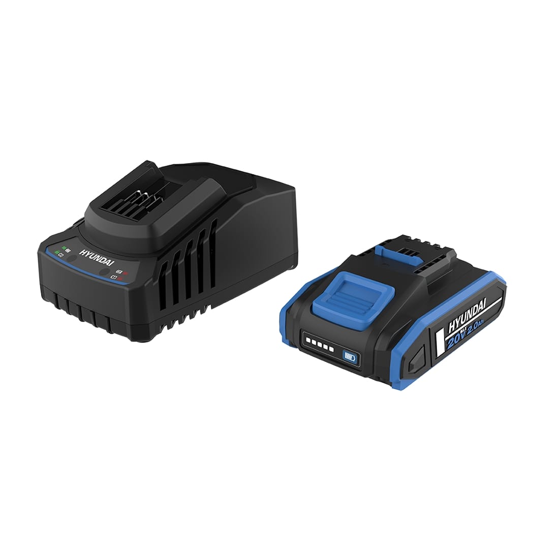 Hyundai Set 20V - Acumulator 2.0Ah si incarcator 2A compatibile cu scule Hyundai – Hyundai BI20-2/C20-2