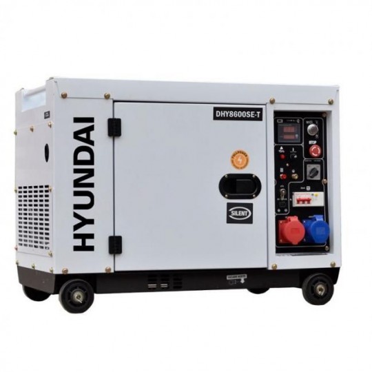 Generator de curent trifazat cu motor diesel HYUNDAI DHY8600SE-T, 6KW