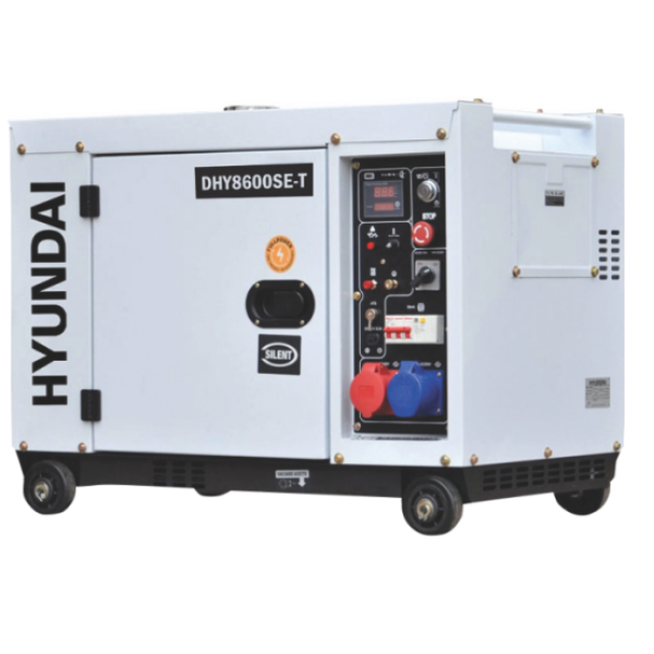 DHY8600SE-T | Hyundai | Generator de curent trifazat cu motor diesel HYUNDAI DHY8600SE-T, 6KW Generator de curent trifazat cu motor diesel HYUNDAI DHY8600SE-T, 6KW