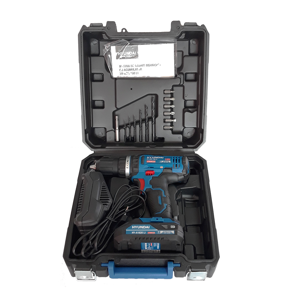 HY-ASR 180 LI | Hyundai | Masina de gaurit/insurubat cu acumulator Hyundai HY-ASR 180 LI 18V, 1 acum.2.0Ah Masina de gaurit/insurubat cu acumulator Hyundai HY-ASR 180 LI 18V, 1 acum.2.0Ah
