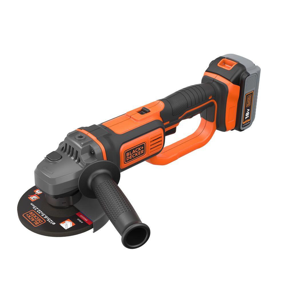 Polizor unghiular pe acumulator Black & Decker BCG720M1-QW, 18V, 1 x 4Ah, 125 mm diametru disc – Black& Decker BCG720M1-QW