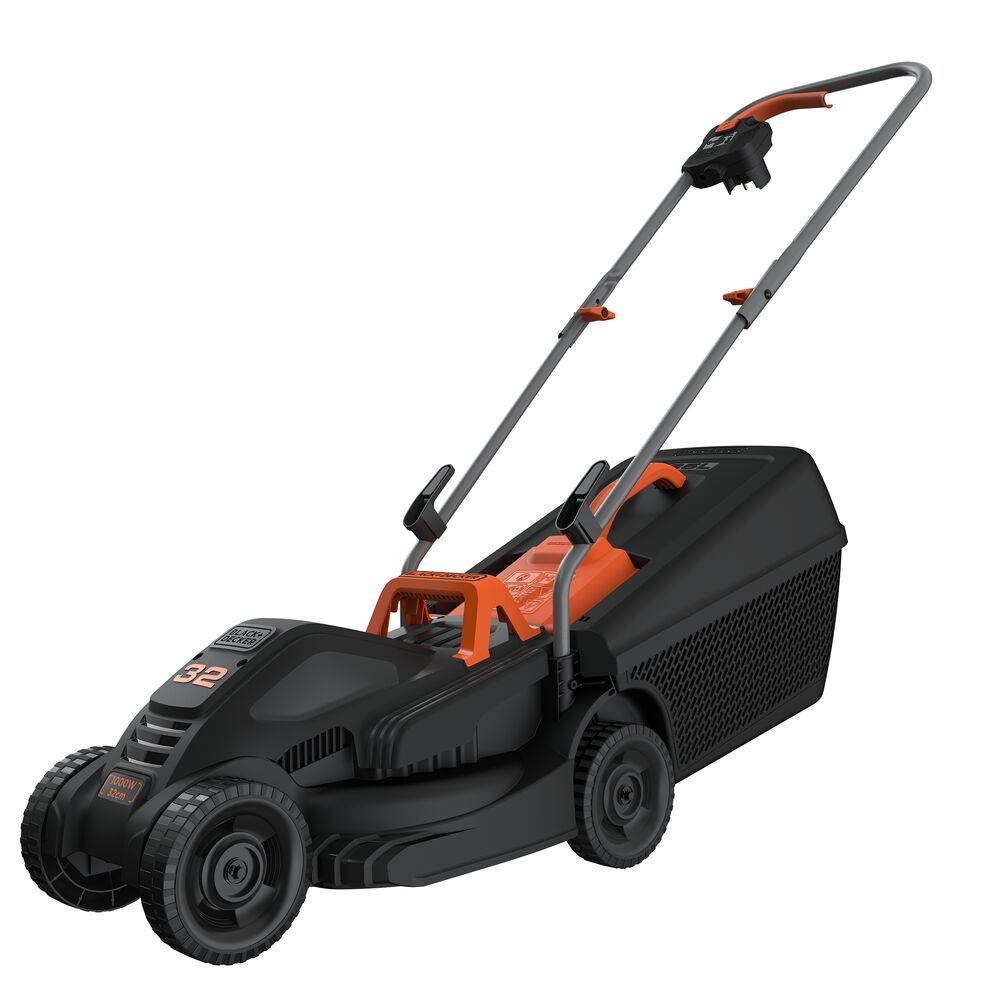Masina de tuns gazonul cu motor electric Black Decker BEMW451-QS, 1200w, latime de taiere 32 cm, cos colector 35 litri – Black& Decker BEMW451-QS