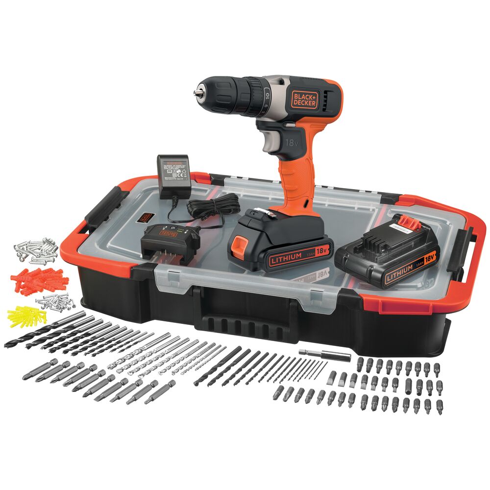 Black& Decker BCD001BAST-QW – Masina de gaurit si insurubat Black & Decker BCD001BAST-QW, 18 V, 2 acumulatori, incarcator, cutie transport si 160 accesorii Masina de gaurit si insurubat Black & Decker BCD001BAST-QW, 18 V, 2 acumulatori, incarcator, cutie transport si 160 accesorii – Black& Decker BCD001BAST-QW