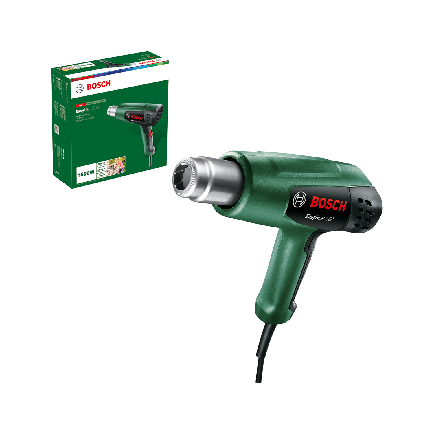 Suflanta cu aer cald Bosch EasyHeat 500, putere 1600 w, debit aer 240 - 450 l/min – Bosch 06032A6020