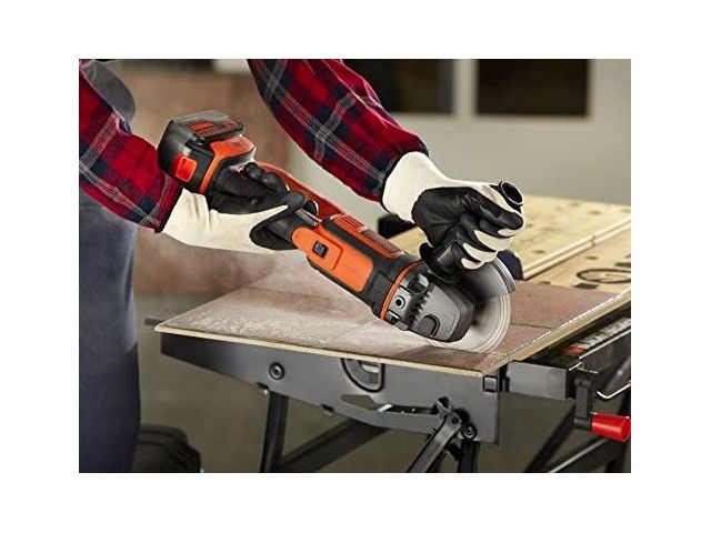 Polizor unghiular compatibil cu acumulator, 18V, 8600 rpm, 125 mm, Black Decker BCG720N-XJ - SOLO