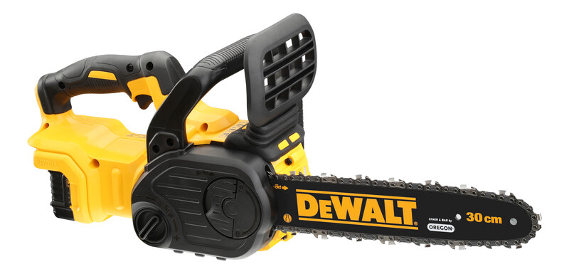 Fierastrau cu lant pe acumulator DeWalt DCM565P1-QW, 18V, 30 cm lungime lama, lama si lant Oregon, viteza lant 7.68 m/s, ungere automata, include: incarcator + acumulator 18 V XR 5.0 Ah Fierastrau cu lant pe acumulator DeWalt DCM565P1-QW, 18V, 30 cm lungime lama, lama si lant Oregon, viteza lant 7.68 m/s, ungere automata, include: incarcator + acumulator 18 V XR 5.0 Ah