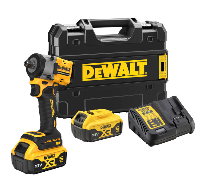 DeWalt DCF922P2T-QW – Masina de insurubat cu impact cu acumulator 18V DeWalt DCF922P2T-QW, prindere 1/2 inch patrat, motor fara perii, 406 Nm, livrata cu acumulatori 2 x 5 ah, incarcator si valiza Tstak Masina de insurubat cu impact cu acumulator 18V DeWalt DCF922P2T-QW, prindere 1/2 inch patrat, motor fara perii, 406 Nm, livrata cu acumulatori 2 x 5 ah, incarcator si valiza Tstak – DeWalt DCF922P2T-QW