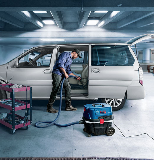 Aspirator universal umed uscat Bosch UniversalVac 15, 1000 W, 65 l/s debit aer, vid maxim 240 mbar, 15 l sac colector