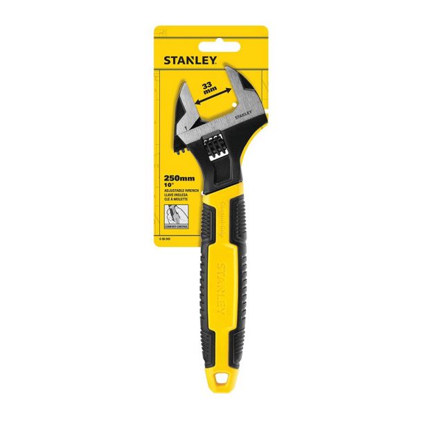 Stanley 0-90-949 – Cheie reglabilă 250 mm, oțel călit, mâner ergonomic antialunecare – STANLEY 0-90-949