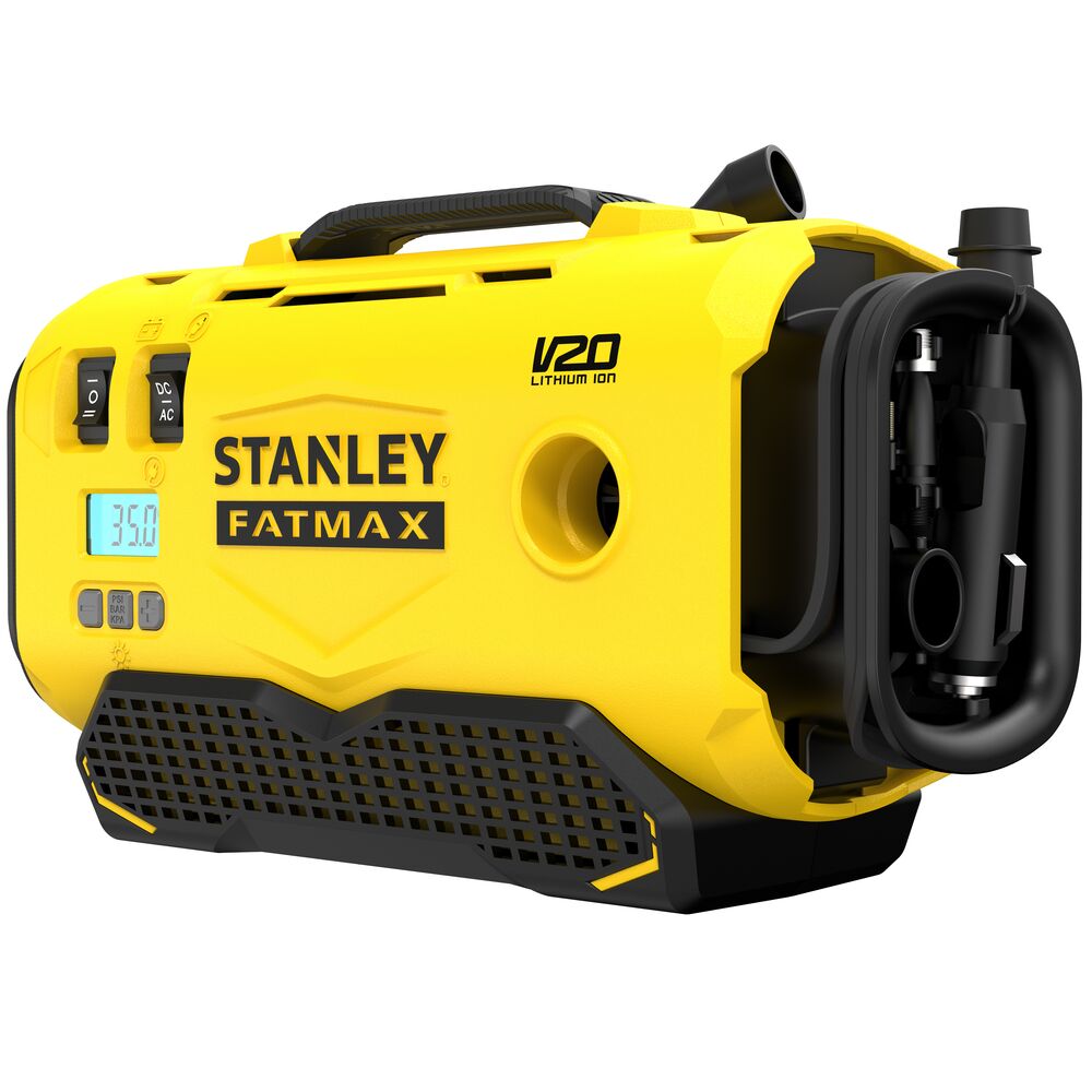 STANLEY SFMCE520B-QW – Compresor Stanley Fatmax SFMCE520B-QW, Display Digital, compatibil cu acumulatori 18V V20 - SOLO Compresor Stanley Fatmax SFMCE520B-QW, Display Digital, compatibil cu acumulatori 18V V20 - SOLO – STANLEY SFMCE520B-QW