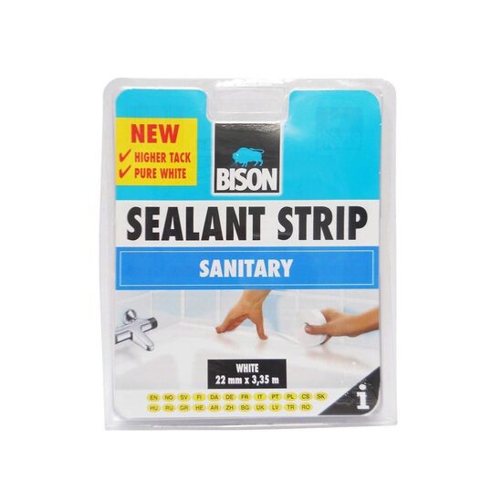 Bandă de etanșare siliconică BISON Sealant Strip, alb, 22mmx3,35m – Bison BS22335