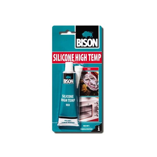 Silicon rezistent la temperaturi ridicate BISON High Temp, roșu, 60ml – Bison STR60