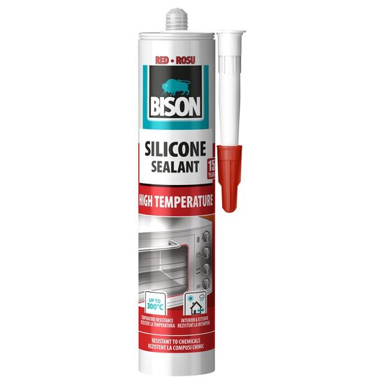 Silicon rezistent la temperaturi ridicate BISON High Temp, roșu, 280ml – Bison STR280