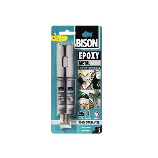 Adeziv bicomponent cu aspect metalic BISON Epoxy Metal, 2 x12ml – Bison EM